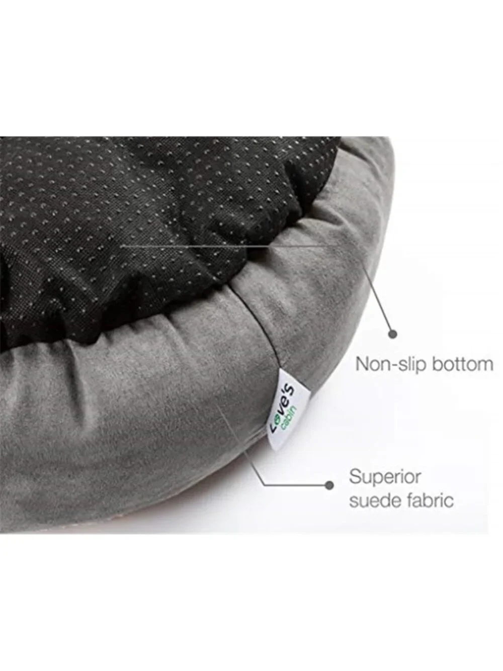 Round Donut Cat and Dog Cushion Bed, 20in Bed for Cats or Small